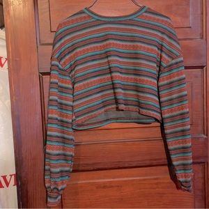 ZAFUL “Ethnic Cropped Knitwear” Long-Sleeve
